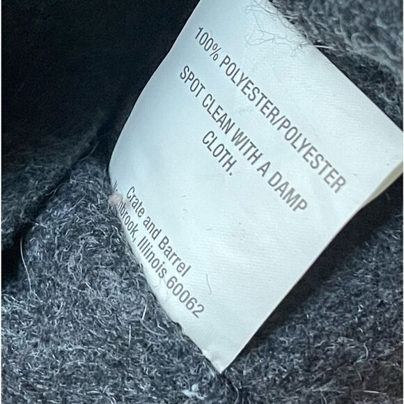 Crate&Barrel Charcoal Gray Felt Large Messenger Crossbody Bag - Picture 16 of 16